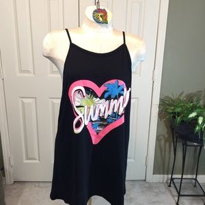 No Boundaries Black Graphic Cover-up XL (15-17)